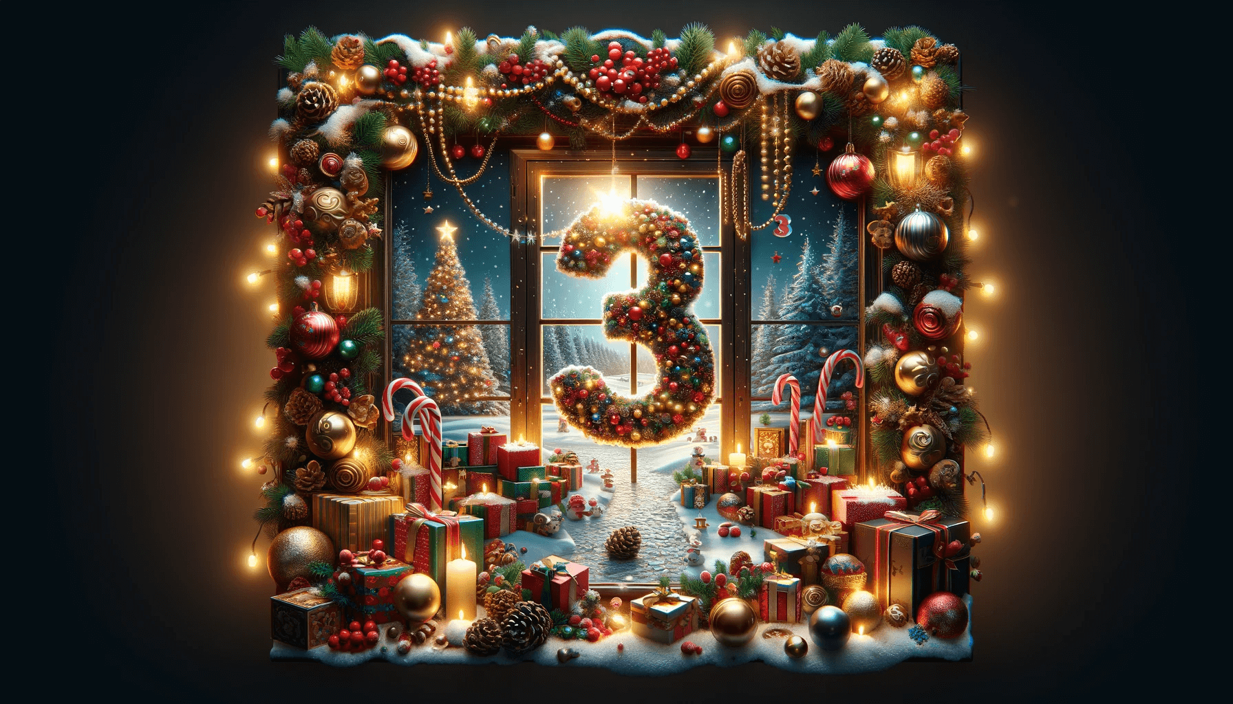 Adventskalendertuerchen mit einer 2